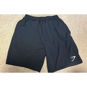Gymshark Shorts Women M Medium Black High Rise Elastic Waist Pull On Gym Workout